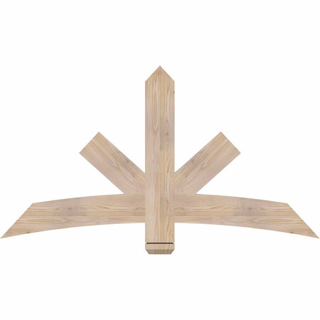 Ekena Millwork Alberta Smooth Timber Gable Bracket, Douglas Fir, 60"W x 32"H x 1 1/2"D x 5 1/2"F, 13/12 Pitch GBW060X32X0206ALB00SDF